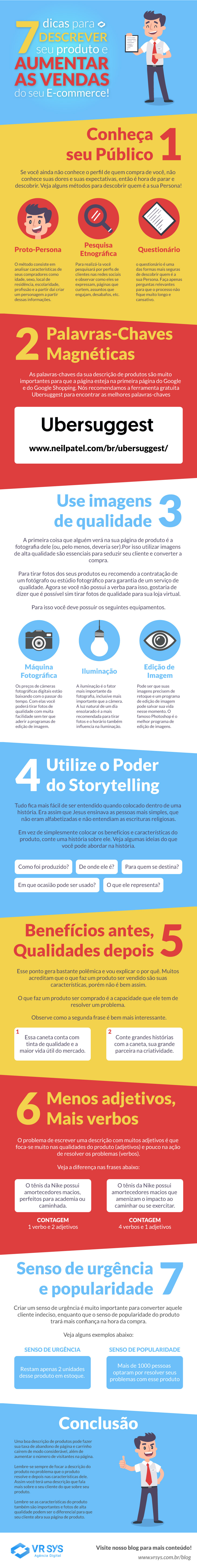 7 dicas para descrever seu produto e aumentar as vendas do seu e commerce infografico