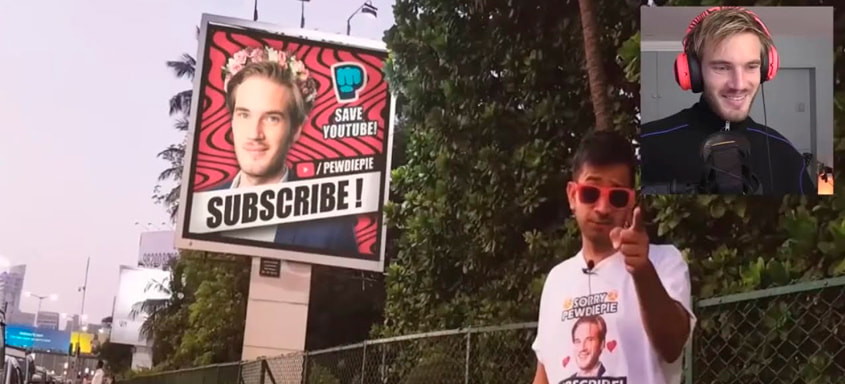 como aumentar as vendas com marketing de influencia imagem pewdiepie