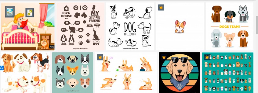Veja a variedade de estilos de ilustrações de cães
