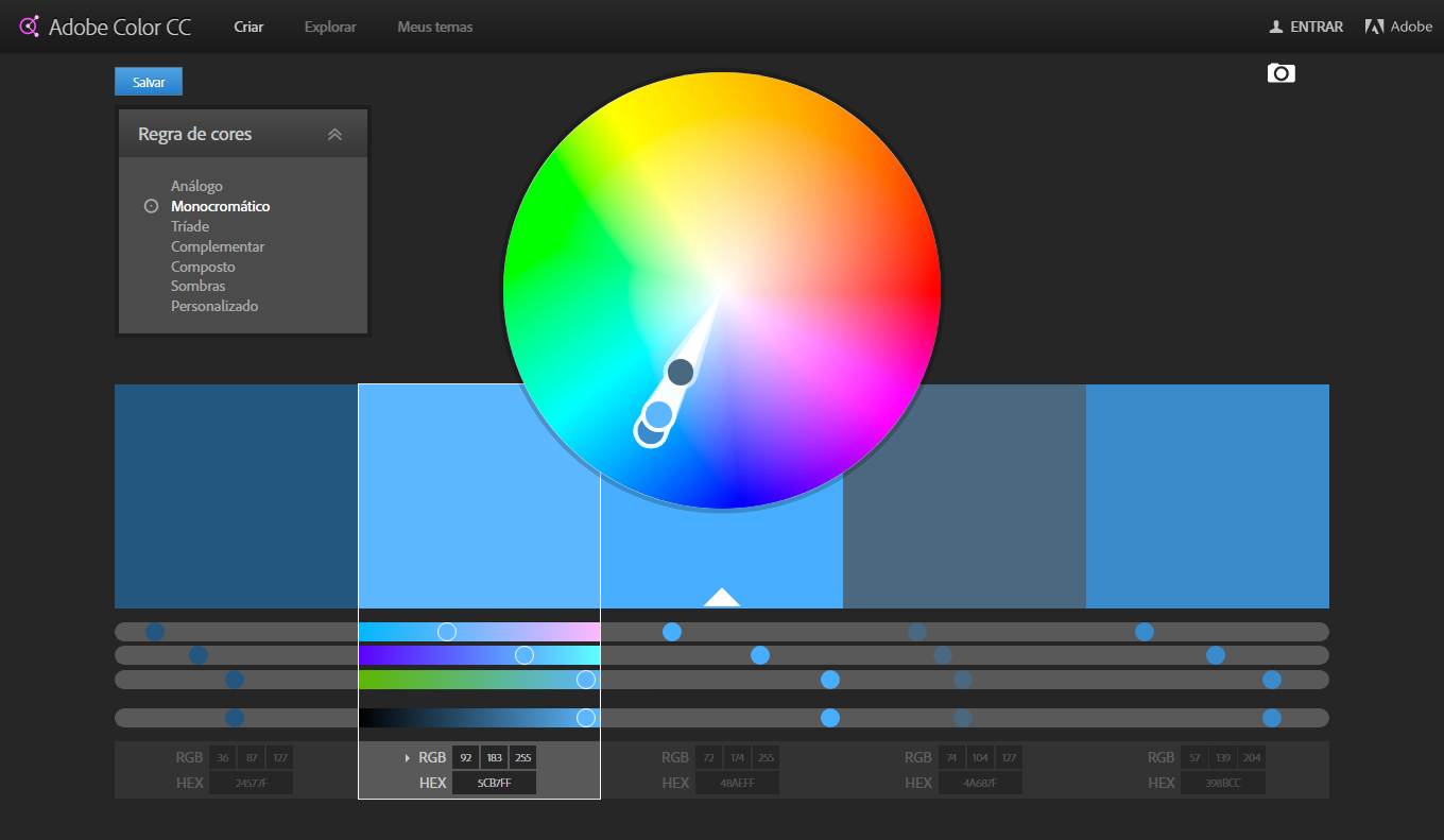 como selecionar a cor para seu projeto de identidade visual ou website adobe kuler