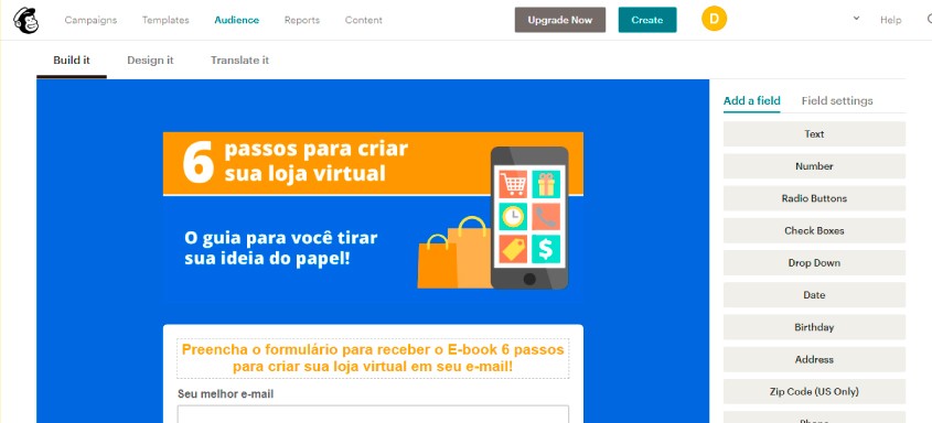 como utilizar o mailchimp para e mail marketing guia basico imagem form builder