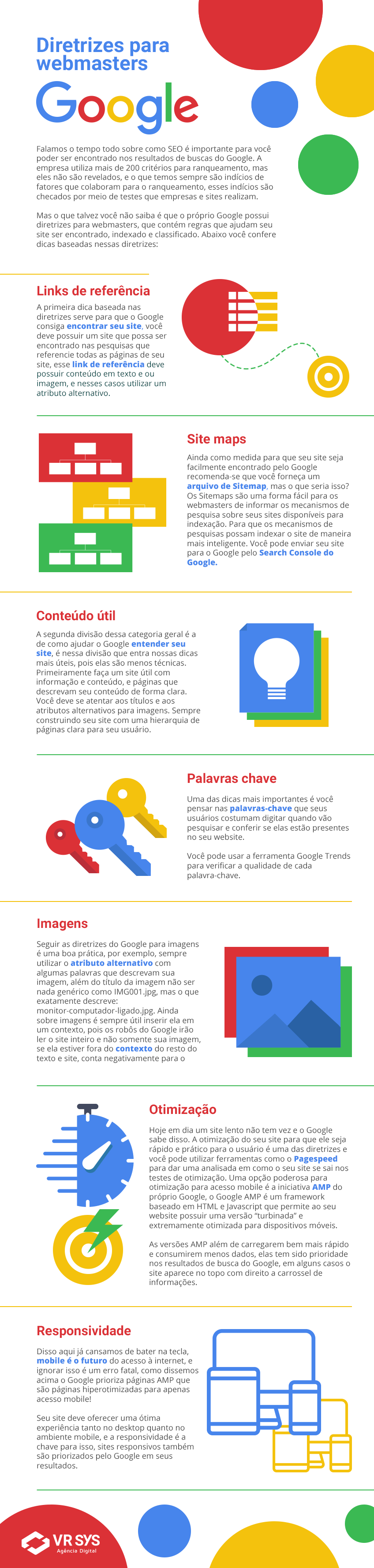 diretrizes do google para webmasters dicas para um melhor ranqueamento infografico