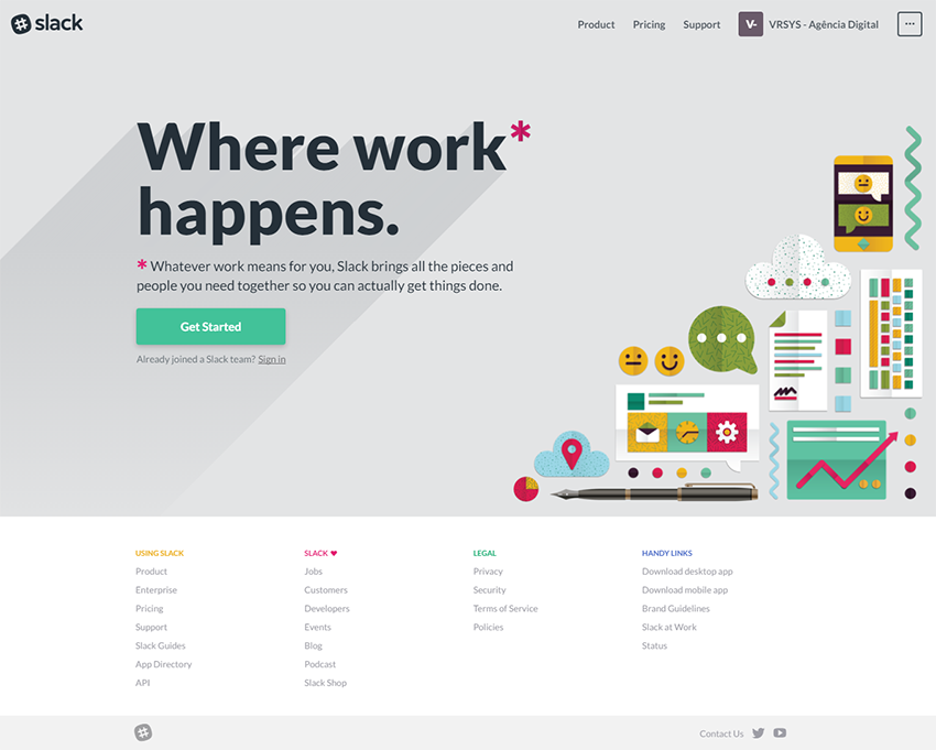 landing pages 9 dicas para criacao da pagina perfeita screenshot slack